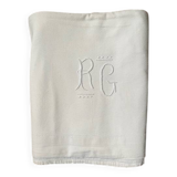Similar listings: Antique monogrammed RG cotton sheet