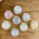 Set of 8 vintage cups and subcups, pastel Arcopal