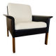 1960s retro Hans Olsen rosewood and leather lounge chair