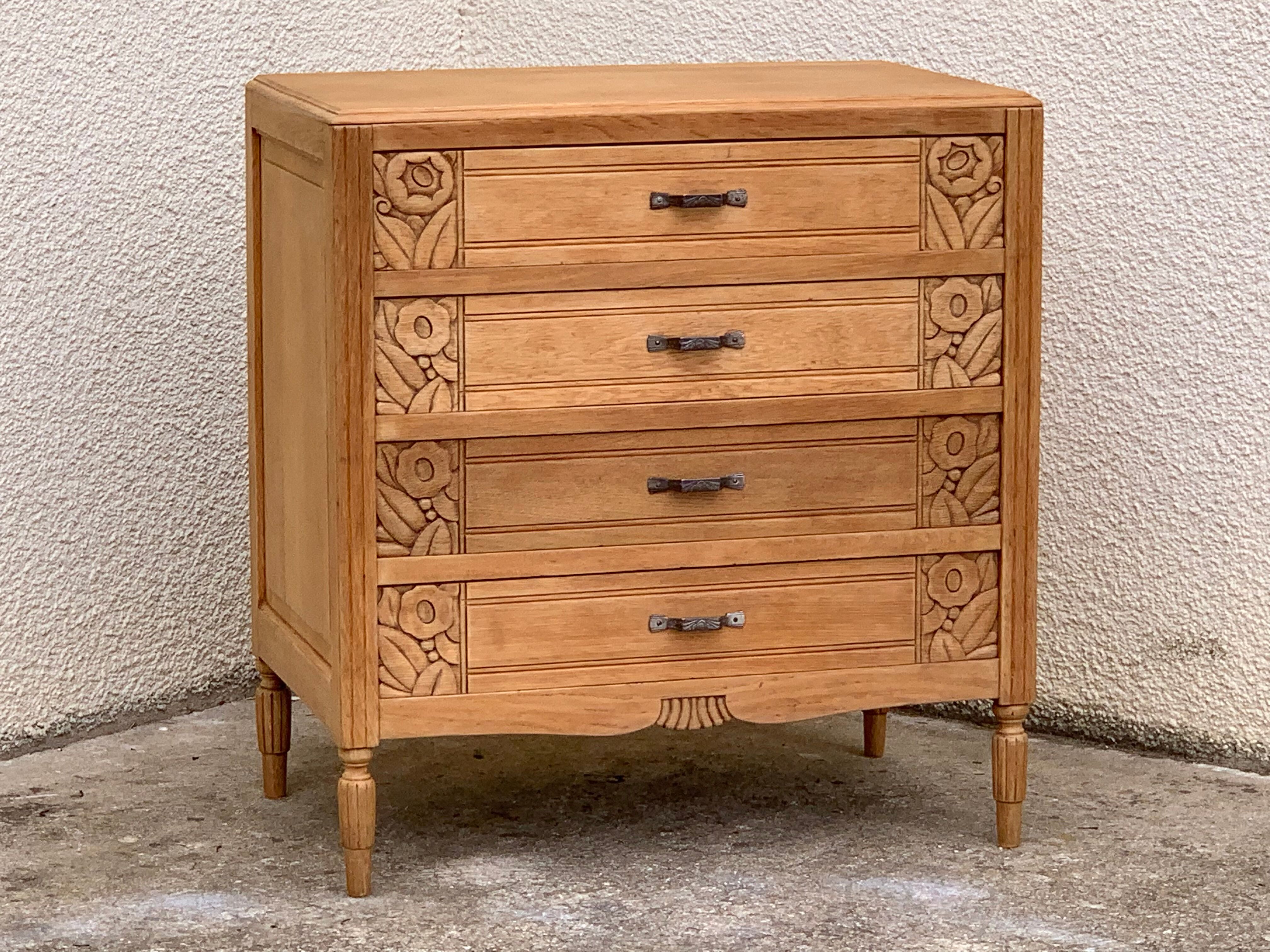 Commode Art déco chêne massif 1920