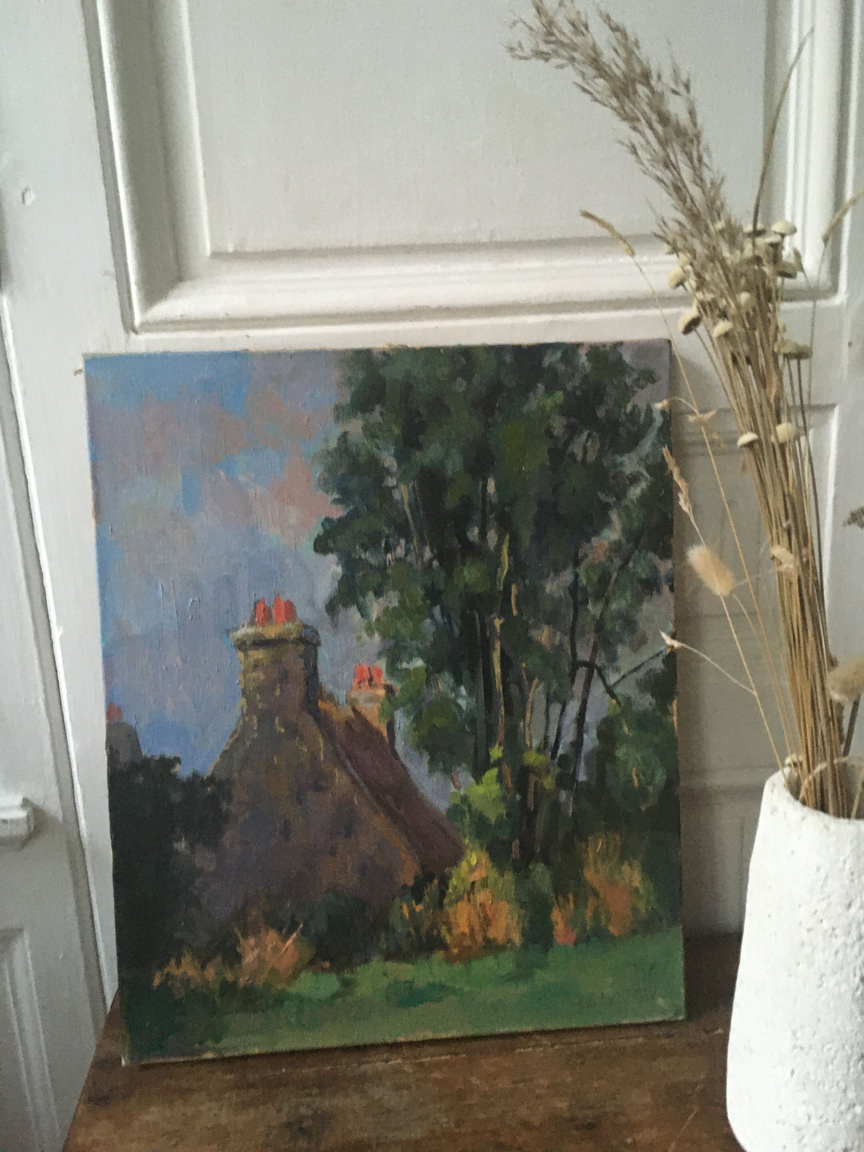 Oil on canvas landscape