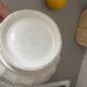 Antique faceted earthenware bowl