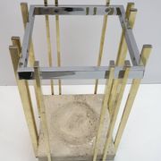 Mid-Century Modern Italian Travertine, Chrome and Brass Umbrella Stands, 70