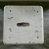 Original patina wooden handle stool