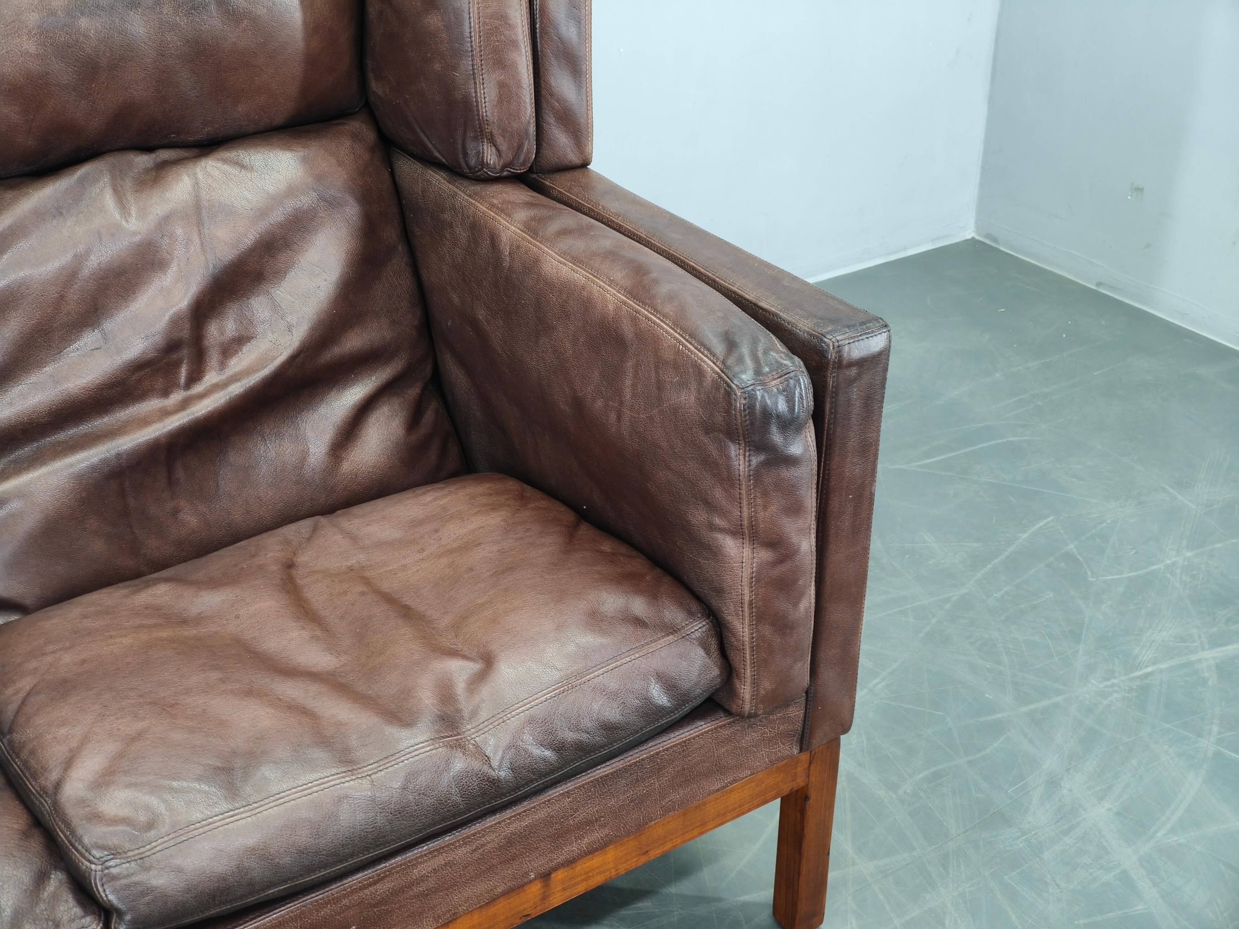 Jørgen Kastholm JK 922 Vagon Buffalo Leather Sofa Denmark