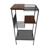 Mid Century Italian Storage Rack with teak and metal, 1950s
