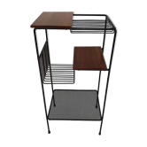 Mid Century Italian Storage Rack with teak and metal, 1950s