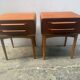 Teak bedside tables with oak legs attributed to Johannes Andersen, 1964, set of 2