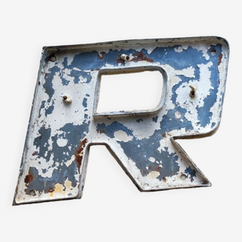 Old metal sign letter