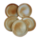 5 dessert plates in flamed sandstone