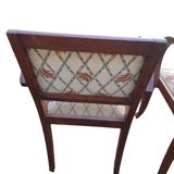 Paire de fauteuils bridge en bois et tissu, 1940