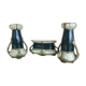Lot de 3 vases art déco en barbotine