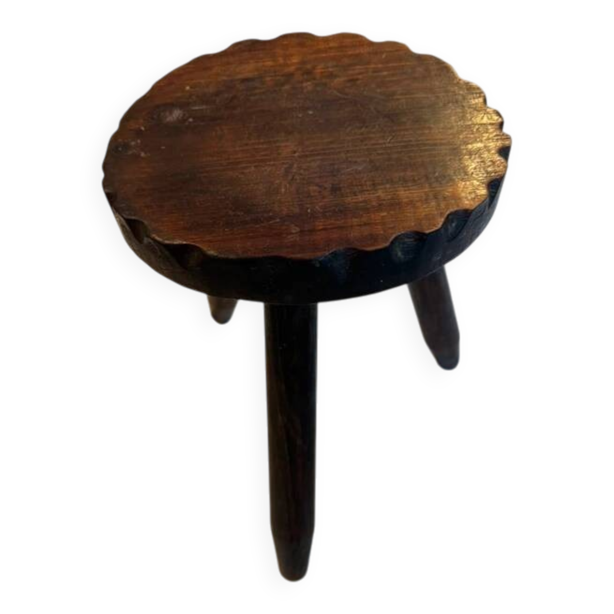 Vintage rustic tripod stool