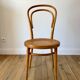 Baumann bistro chair in bent wood and blond wood canning 40s-50s
