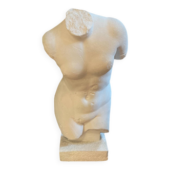 *grand plâtre d'atelier* 109cm sculpture buste torse de femme nue,lola di vito, pièce unique