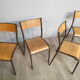 4 chaises d'école Mullca vintage