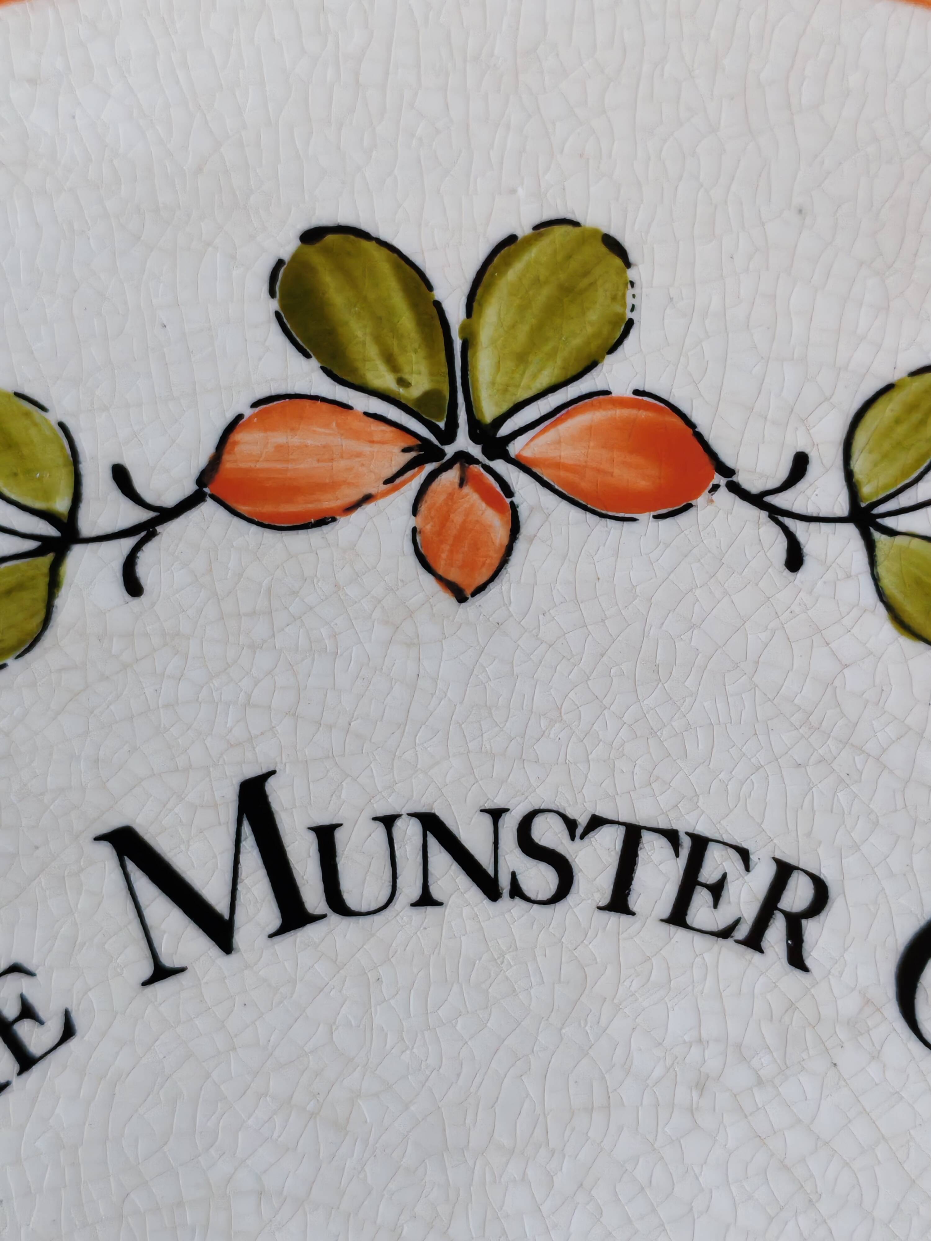 Vintage Cheese Plate Gien France Handmade decor My Kitchen