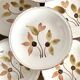 Gien deep plates, floral decoration, 70s