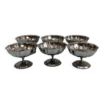 Stainless steel ice cream or dessert cups from the 70s