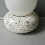 Speckled ceramic pebble lamp, 80s