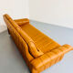 Ancien Canapé 3 places De Sede en cuir épais cognac design années 70