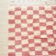 Pink and white Beni Ouarain checkered Berber rug in wool