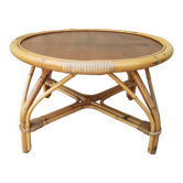 Table basse en rotin et bambou