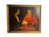 De la Tour, HST reproduction The Newborn gilded frame 20th century