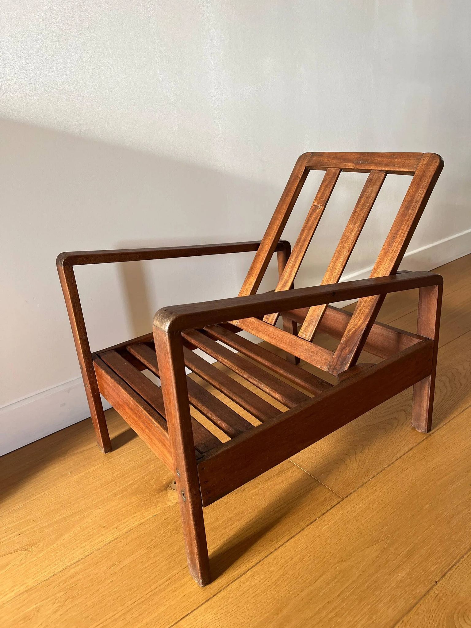 Vintage wooden armchair for children 1960