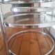 Glass and chrome coffee table