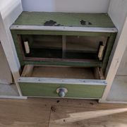 Vintage 50s in wood and steel Cabinet