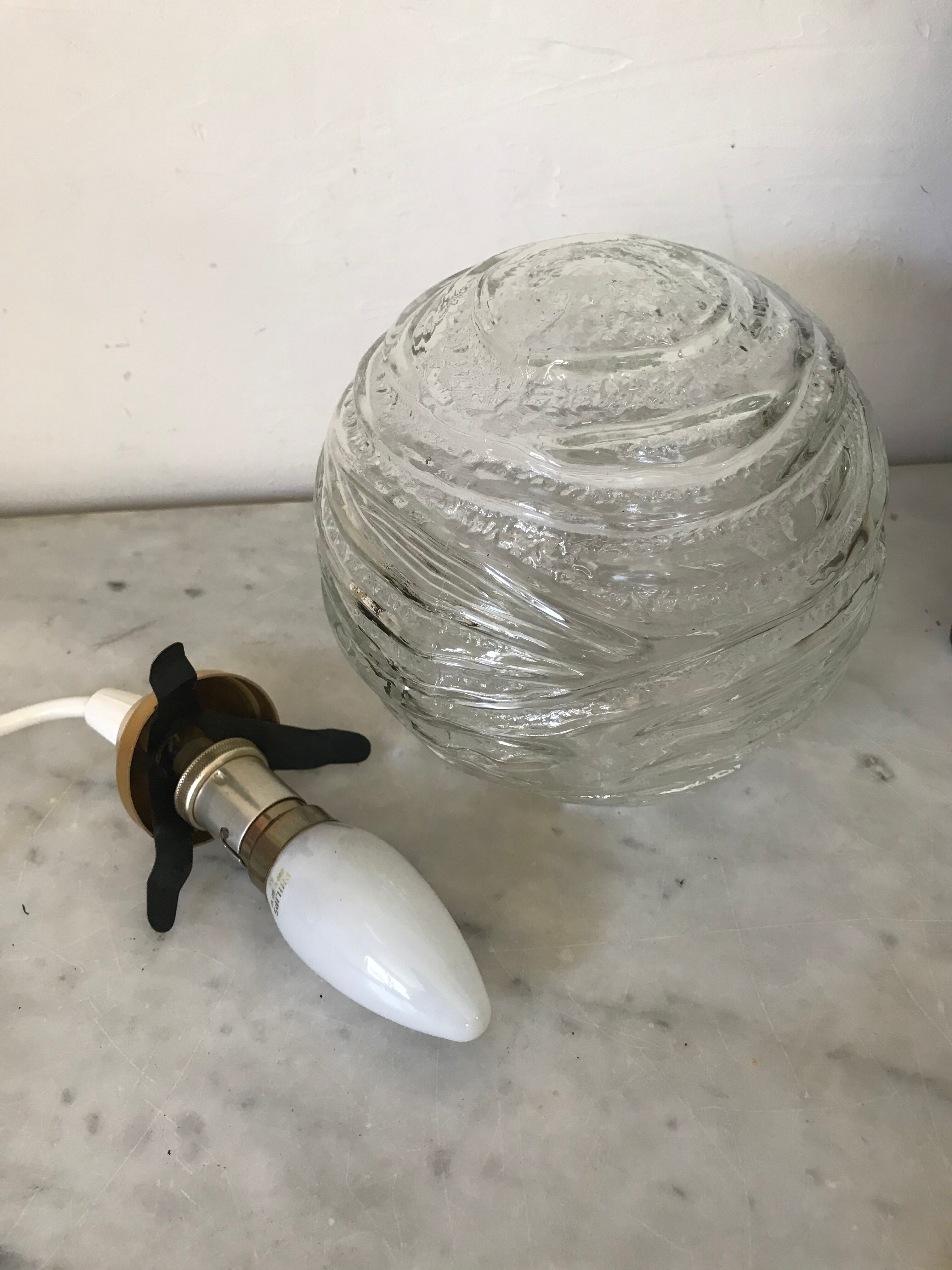 Vintage glass ball suspension