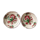 Lot of 2 old plates 19th century hand-painted Islettes
