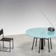 German avant-garde geometric round dining table 1980