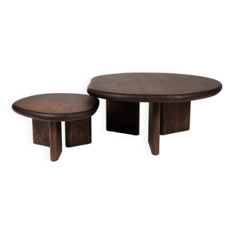 Set of espresso tables ⌀48 and ⌀80
