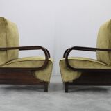 1930s rare restored adjustable Art Deco armchairs, Czechoslovakia