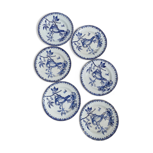 Lot de six assiettes à dessert