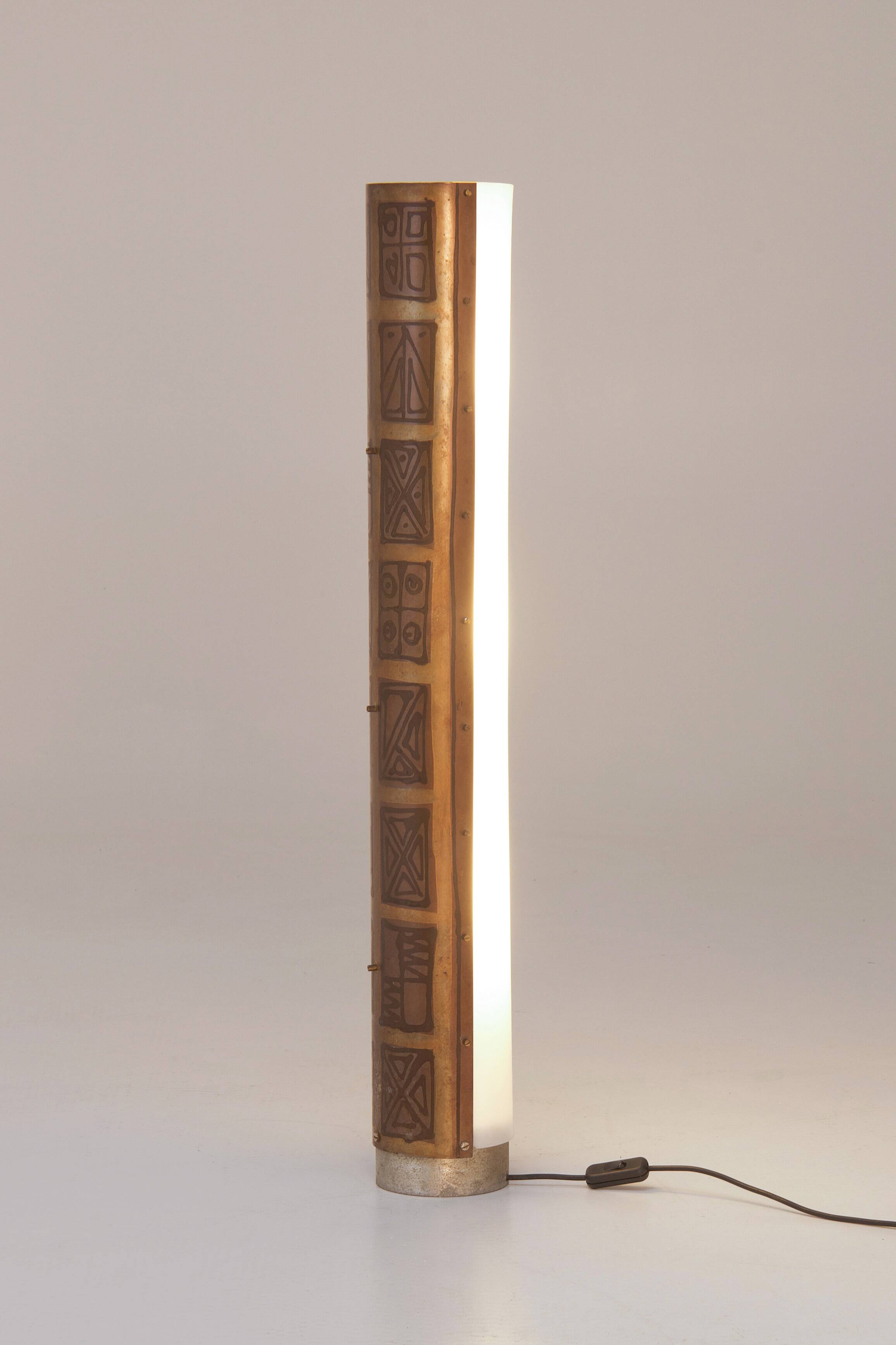 Lampadaire brutaliste italien