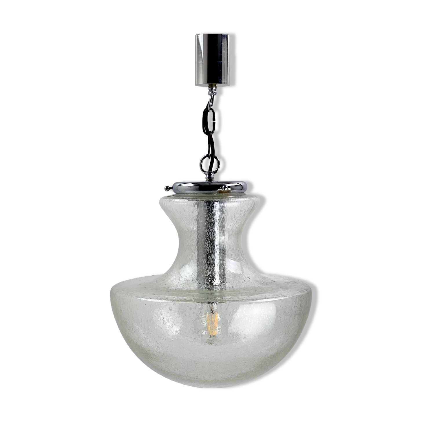 Murano glass pendant light (Mazzega) for Doria, 1960s.