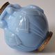 Art Deco vase in molded and pressed opaline. Stamped CLA France décor of Birds