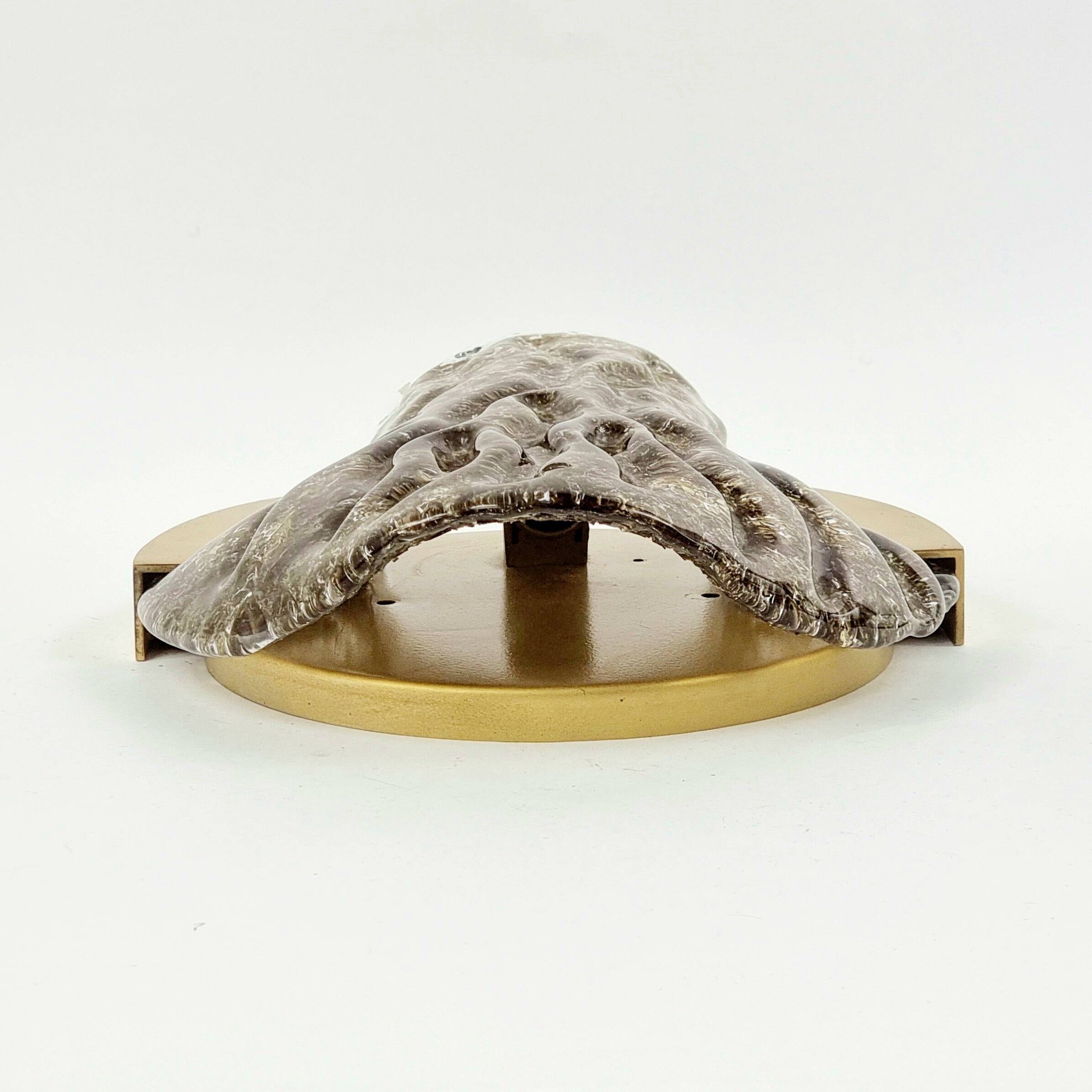 Mid-Century Modern Murano Glass & Brass Wall Light from Kaiser, 1960s