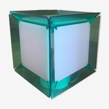 Lamp plexiglas cube vintage 60s 70s