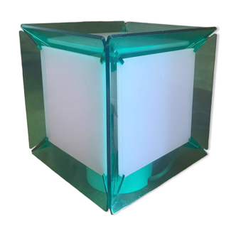 Lampe en plexiglas cube vintage années 60/70