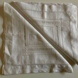 Pair of 19th century trousseau pillowcases in Louis Philippe linen thread