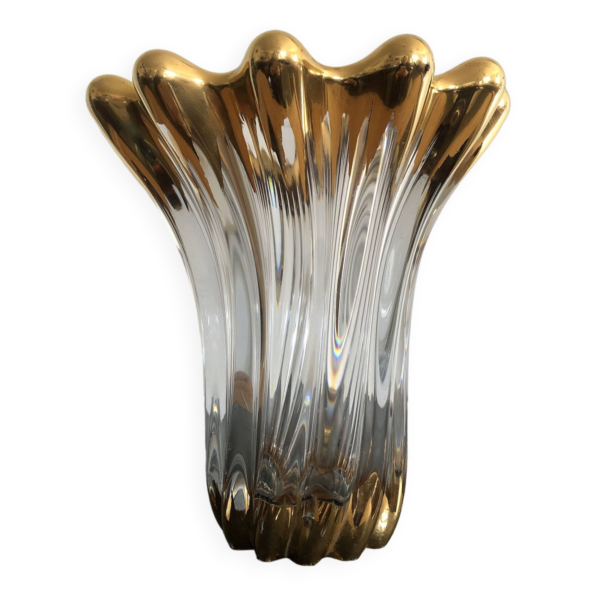 Art deco crystal vase