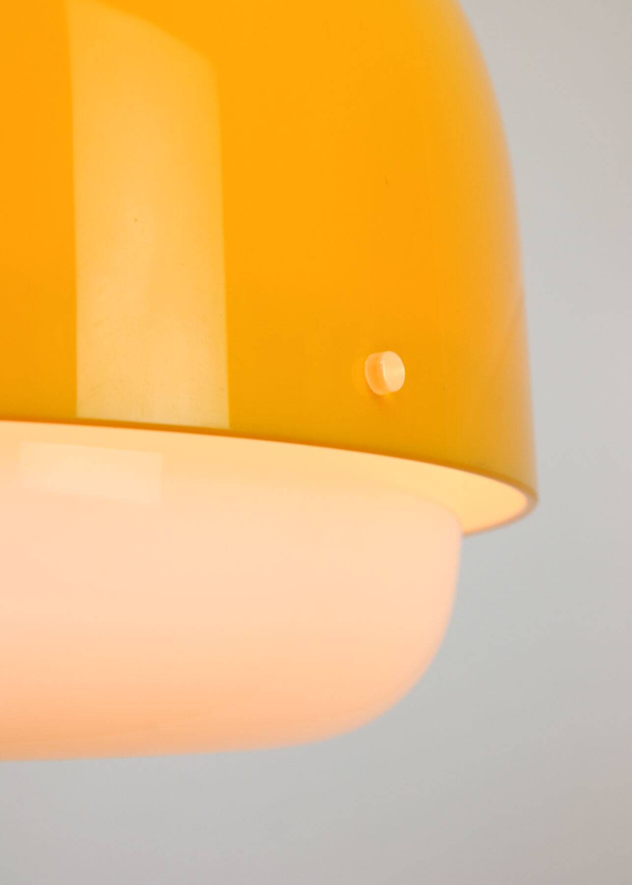 Space Age Yellow Medusa Floor Lamp by Luigi Massoni for Guzzini, 1970s