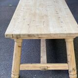Georges Robert 1960 farmhouse table renovated in raw solid wood 200cm