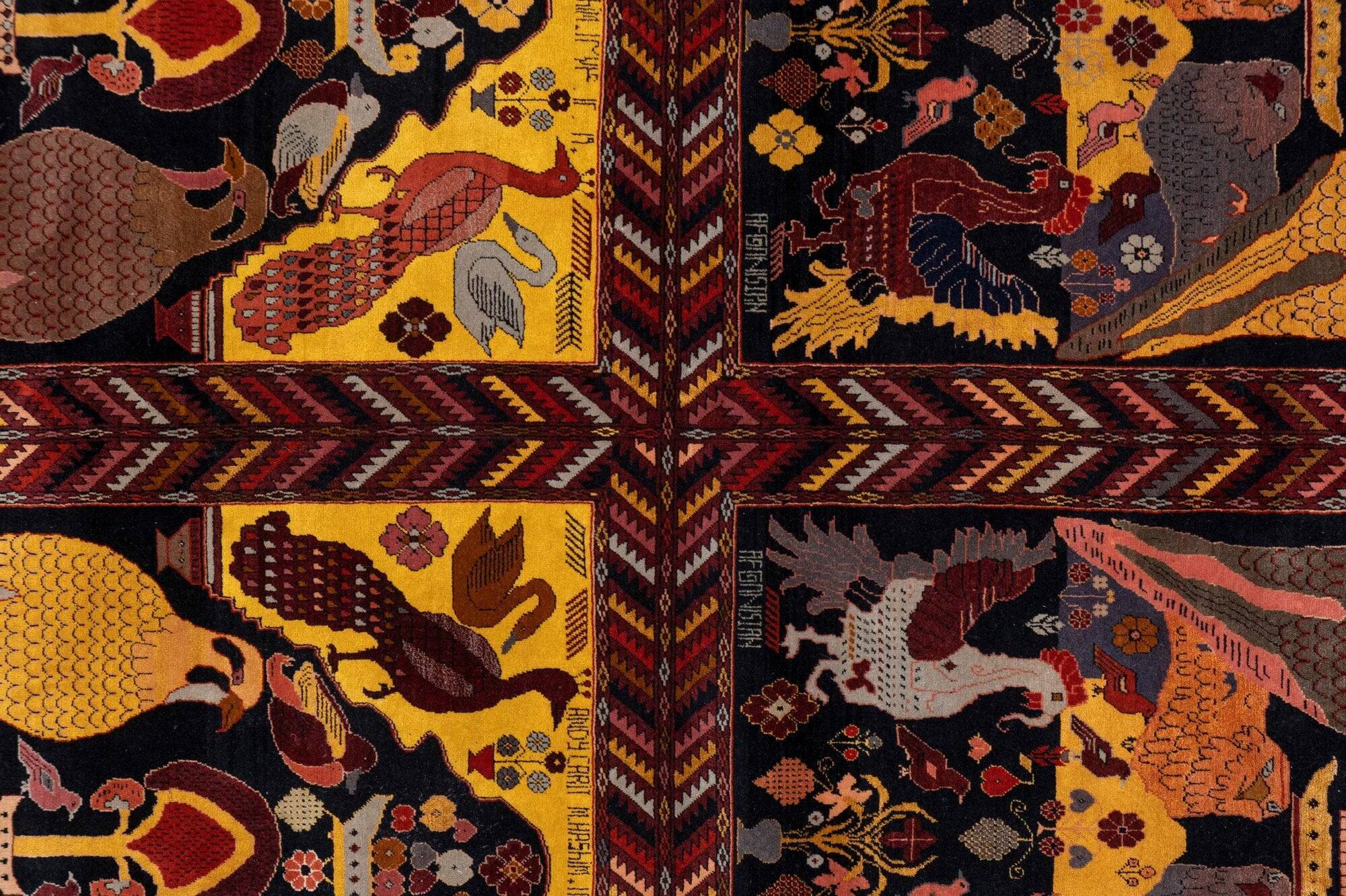 Vintage Turkish rug handmade 202x302 cm