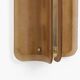 Pair of Big Curved Amber Murano Glass and Brass Wall Sconces