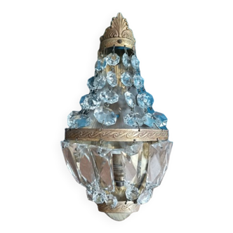 Hot air balloon wall lamp tassel crystal molded brass base dp 0523058